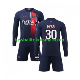 Fußballtrikots Paris Saint-Germain Lionel Messi 30 Kinder 2023-2024 Langarm Heimtrikotsatz kaufen